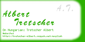 albert tretscher business card